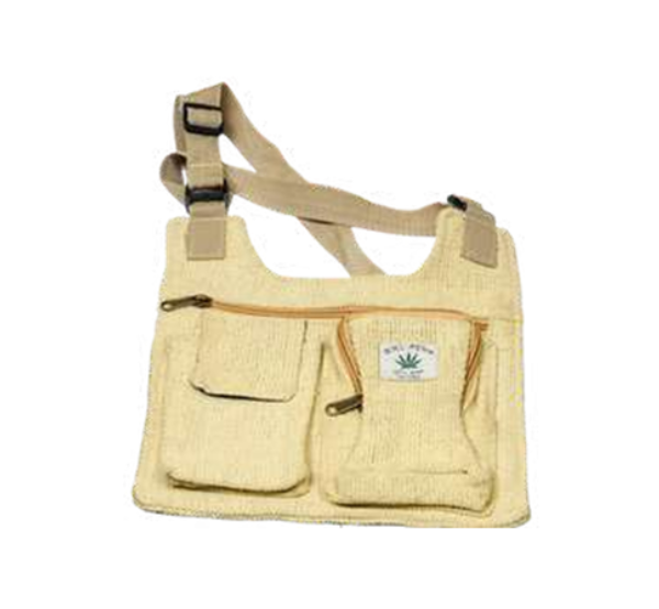 Manufacturer, Exporter, Importer, Supplier, Wholesaler, Retailer, Trader of Organic Culture Hemp Sling Bag , Natural & Eco-Friendly Crossbody Bags Design-10 For Men and Women in New Delhi, Delhi, India.