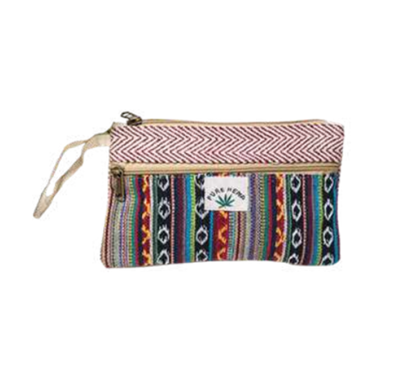 Manufacturer, Exporter, Importer, Supplier, Wholesaler, Retailer, Trader of Organic Culture Hemp Hand Pouch Design 3 , Natural & Eco-Friendly Bags Design-3 For Men and Women in New Delhi, Delhi, India.