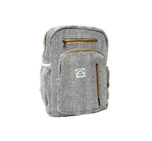 Manufacturer, Exporter, Importer, Supplier, Wholesaler, Retailer, Trader of Organic  Culture Hemp Grey Printed Backpack, Natural & Eco-Friendly For Men and Women in New Delhi, Delhi, India.