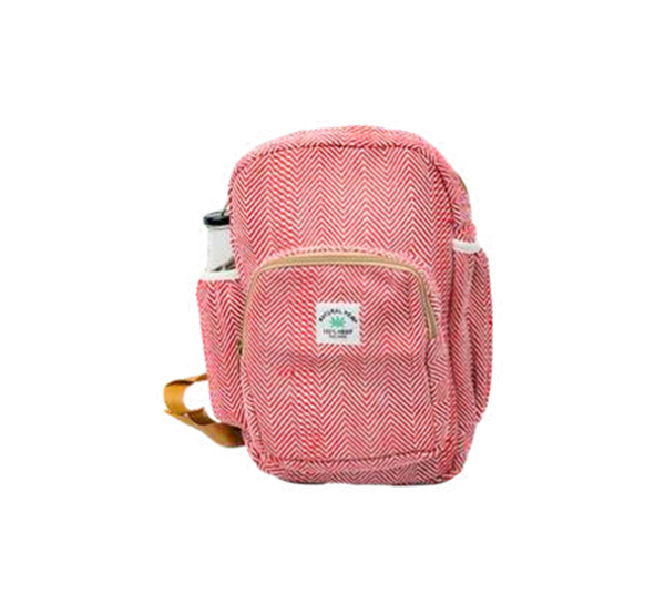 Manufacturer, Exporter, Importer, Supplier, Wholesaler, Retailer, Trader of Organic Culture Hemp Pink Printed Designer Backpack, Natural & Eco-Friendly For Men and Women in New Delhi, Delhi, India.