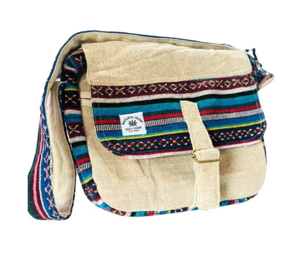 Manufacturer, Exporter, Importer, Supplier, Wholesaler, Retailer, Trader of Organic Culture Hemp Laptop Bag Design-2, Natural & Eco-Friendly  For Men and Women in New Delhi, Delhi, India.